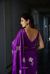 Velora Purple Stretchable Blouse